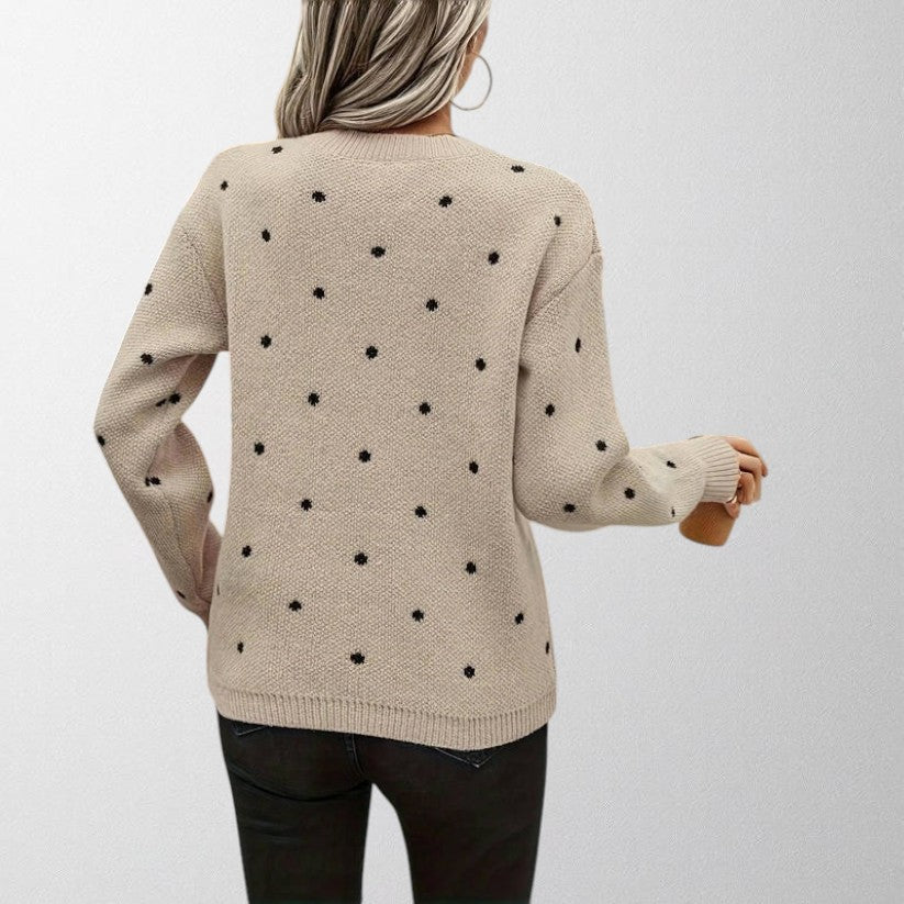 Olivia – Polka Dot Knitted Sweater