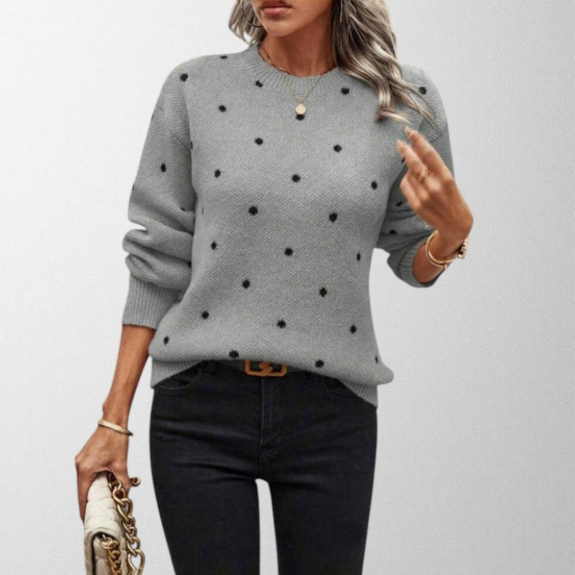 Olivia – Polka Dot Knitted Sweater